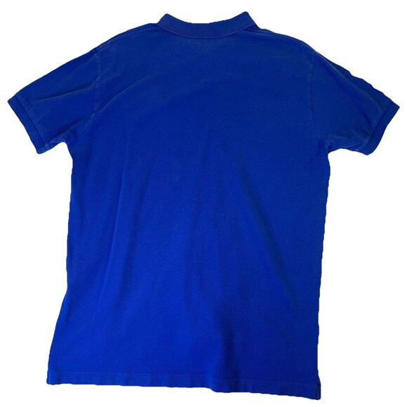 Polo Ralph Lauren Mens Medium Blue Short Sleeve Shirt 3 Triple Horse Logo - Picture 3 of 11